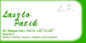 laszlo patik business card